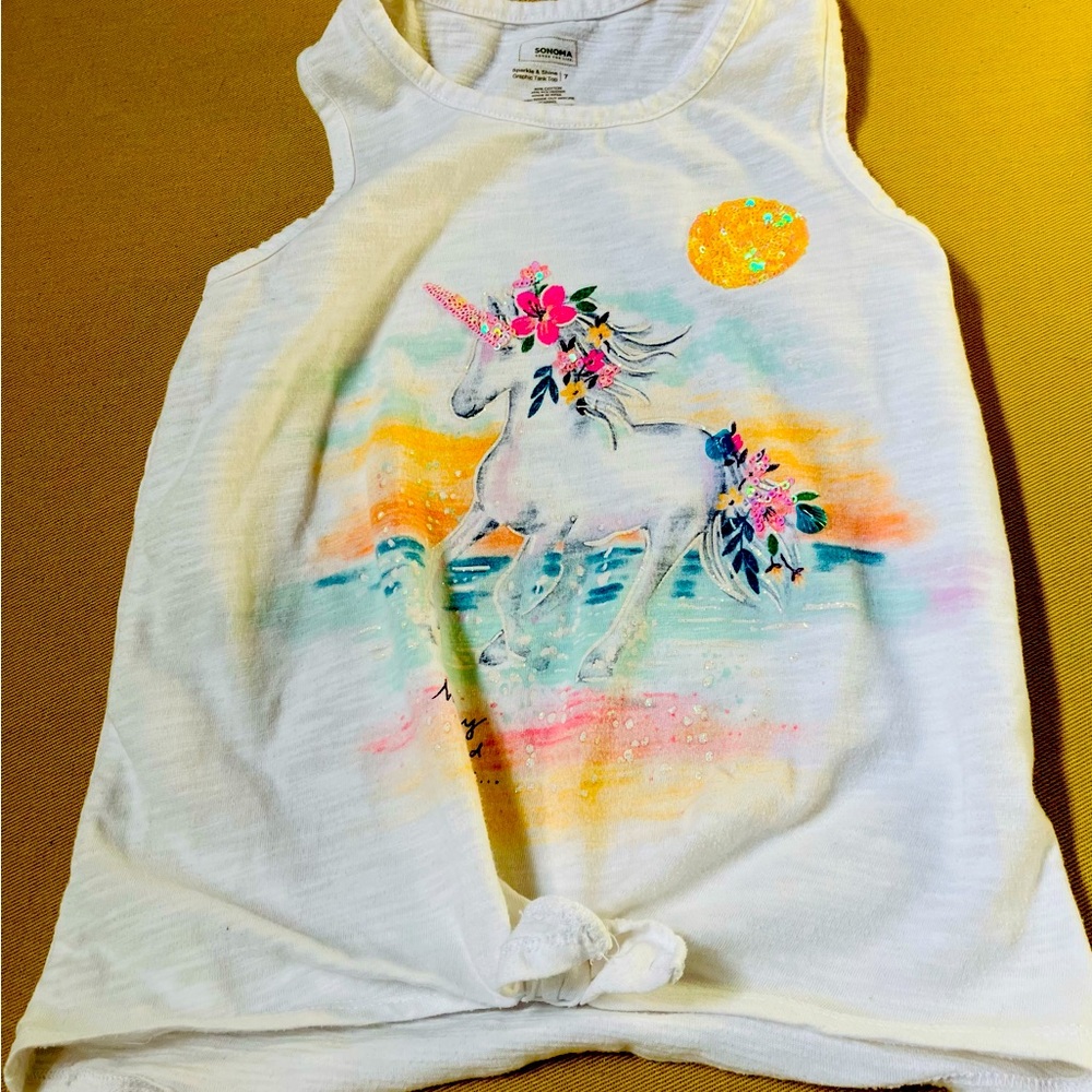 Girls unicorn tank